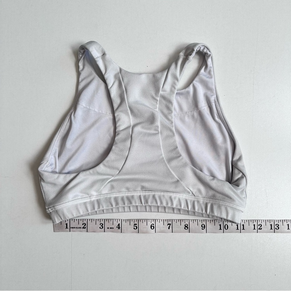 FLEO Light Grey Racerback Sport Bra Small - Picture 3 of 3